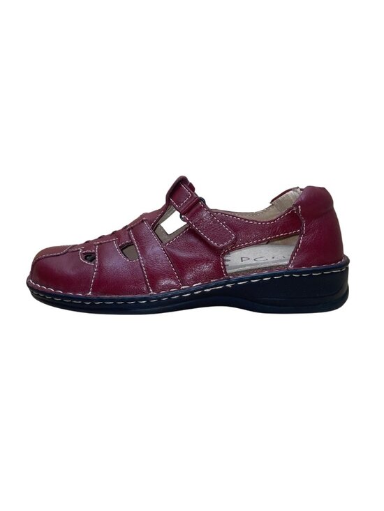 PG Lite Men’s Red Leather Adjustable Strap Closed Toe Sandals Size US11.5/12 main image 4